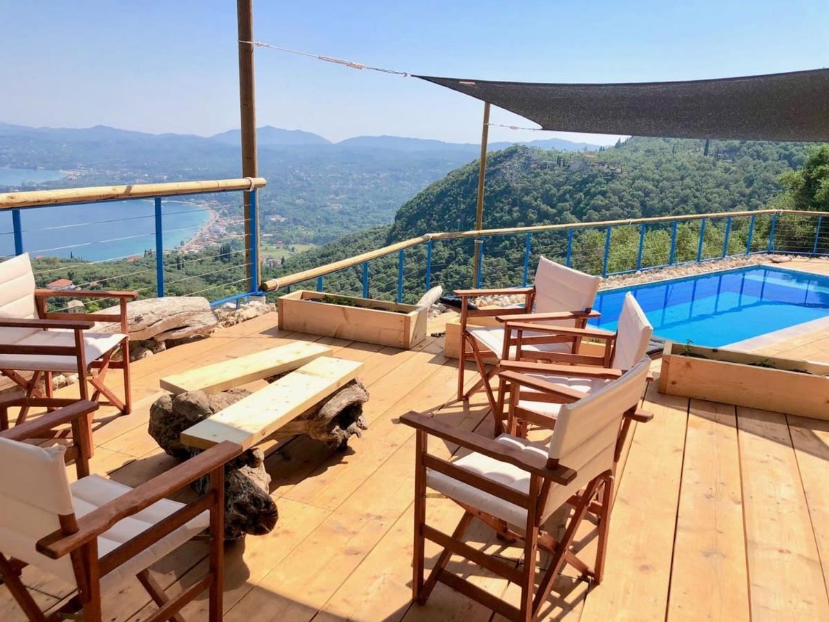 House Sienna Of Villa Intaba Best Views Corfiot Riviera Corfu Island Greece Contemporary Design Pool With Spectacular Sea Views Close To Ipsos Beach Pyrgi  Экстерьер фото